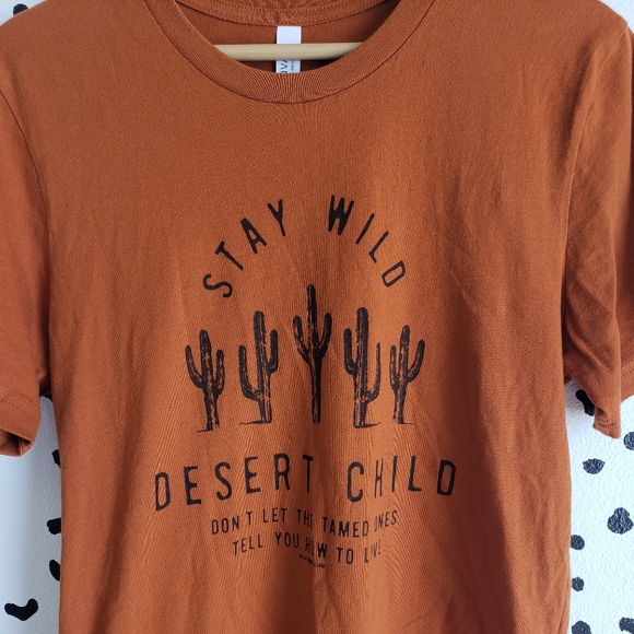 Boho Rust Cactus Short Sleeve Tshirt - Picture 3 of 6